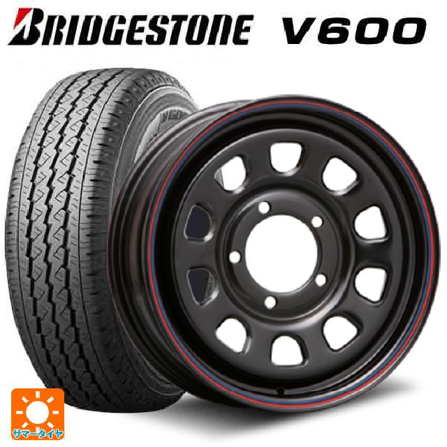 スズキ ジムニーシエラ(74系)用 195/80R15 103/101L ブリヂストン V600 正規品 エムエルジェイ デイトナ SS Black 新品サマータイヤホイール 5本セット｜タイヤホイール専門店コニシタイヤ