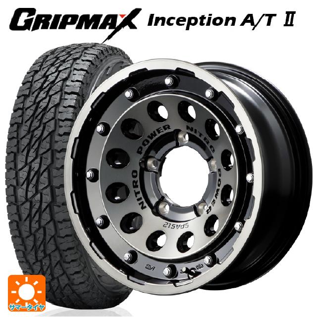 スズキ ジムニー(64系)用 175/80R16 91S グリップマックス インセプション A/T2 ホワイトレター エムアイディー ナイトロパワーH12 ショットガン ブラッククリア/マシニング 新品サマータイヤホイール 4本セット