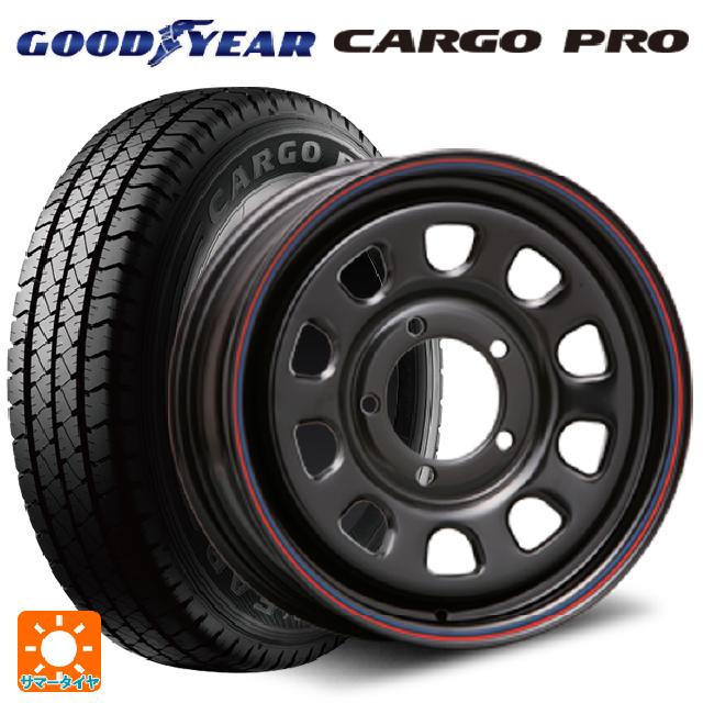 スズキ ジムニーノマド(JC74W)用 195/80R15 107/105S グッドイヤー カーゴプロ エムエルジェイ デイトナ SS Black 新品サマータイヤホイール 4本セット