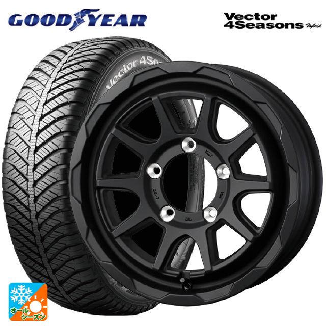 215/65R16 98H グッドイヤー ベクターフォーシーズンズ ハイブリッド ウェッズ マッドヴァンス06 # フルマットブラック 16-5.5J 国産車用 オールシーズンタイヤホイール4本セット