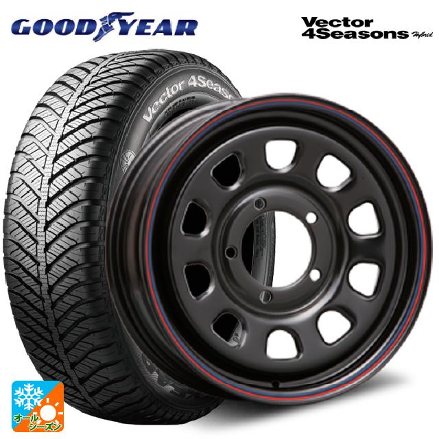 215/65R16 98H グッドイヤー ベクターフォーシーズンズ ハイブリッド エムエルジェイ デイトナ SS Black 16-5.5J 国産車用 オールシーズンタイヤホイール4本セット