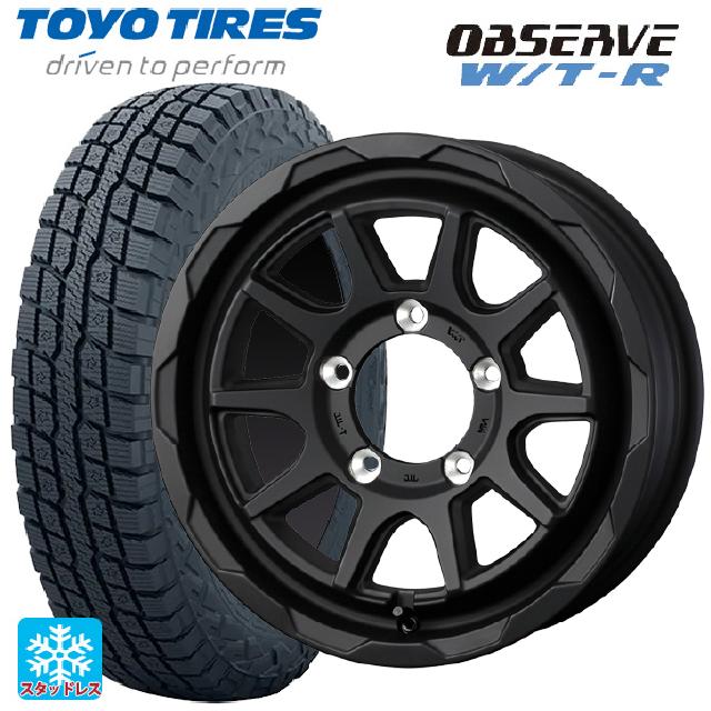スズキ ジムニーシエラ(74系)用 225/70R16 102/99Q トーヨー オブザーブ W/T-R ウェッズ マッドヴァンス06 フルマットブラック 新品スタッドレスタイヤホイール 5本セット