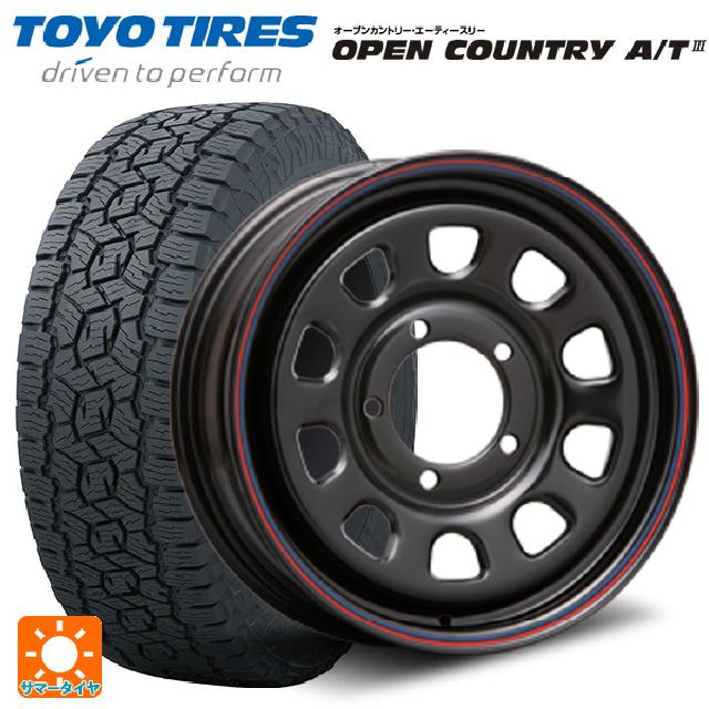 225/70R16 103H トーヨー オープンカントリー AT3 ブラックレター エムエルジェイ デイトナ SS Black 16-5.5J 国産車用 サマータイヤホイール4本セット