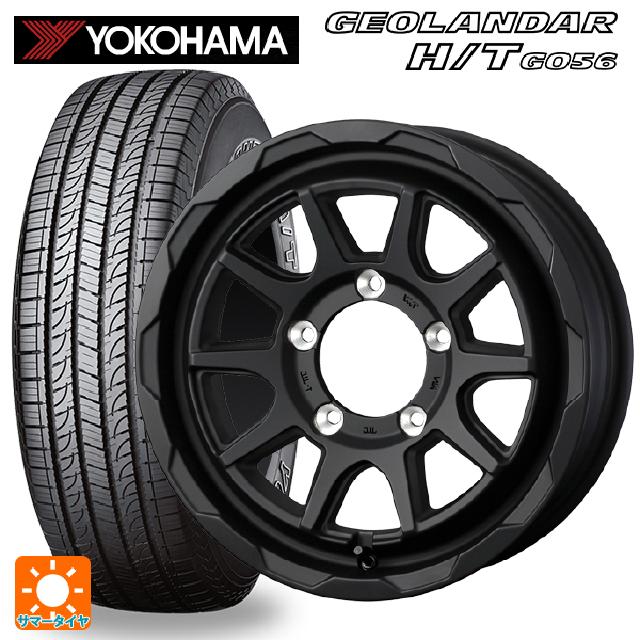 スズキ ジムニーシエラ(74系)用 195/80R15 107/105L ヨコハマ ジオランダー H/T G056 ホワイトレター 正規品 ウェッズ マッドヴァンス06 フルマットブラック 新品サマータイヤホイール 4本セット