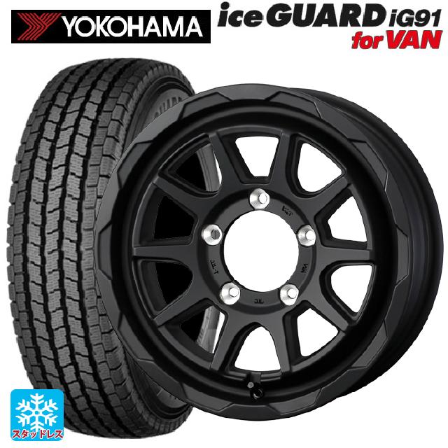 スズキ ジムニーシエラ(74系)用 225/75R16 118/116L ヨコハマ アイスガード IG91 for VAN ウェッズ マッドヴァンス06 フルマットブラック 新品スタッドレスタイヤホイール 4本セット｜タイヤホイール専門店コニシタイヤ 118,515円