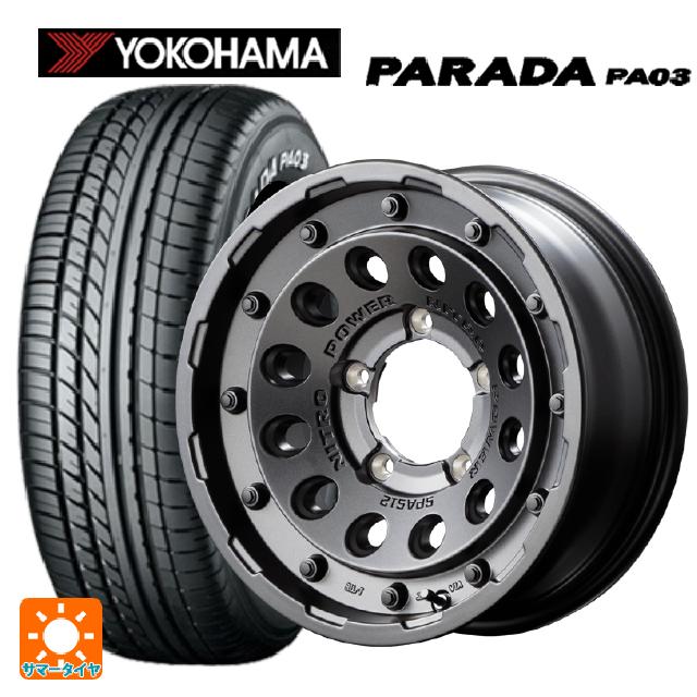 215/65R16 109/107S ヨコハマ パラダ PA03 ホワイトレター エムアイディー ナイトロパワーH12 ショットガン バレルブラック 16-6J 国産車用 サマータイヤホイール4本セット