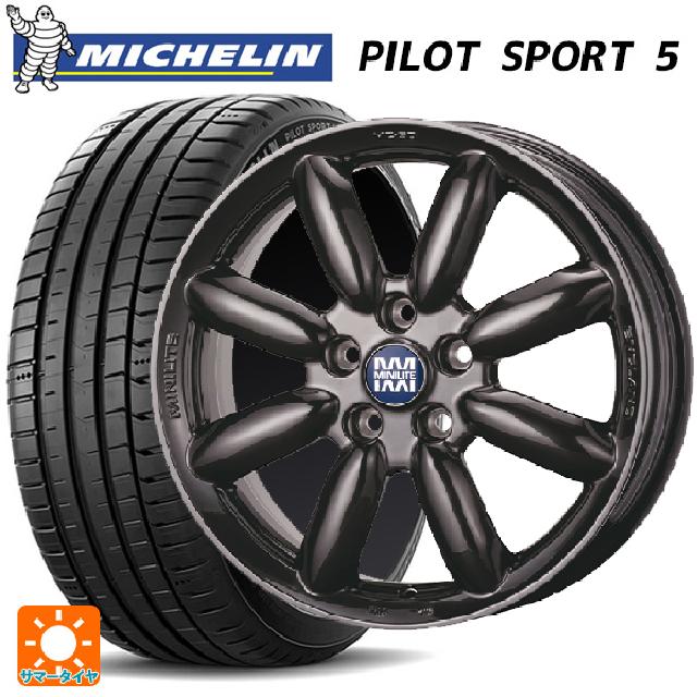 ミニ ミニ(F55/F56/F57)用 205/45R17 88Y XL ミシュラン 正規品 パイロットスポーツ5 # ティーエーエス ミニライト MC50 ハイパーブラック 新品サマータイヤホイール 4本セット｜タイヤホイール専門店コニシタイヤ