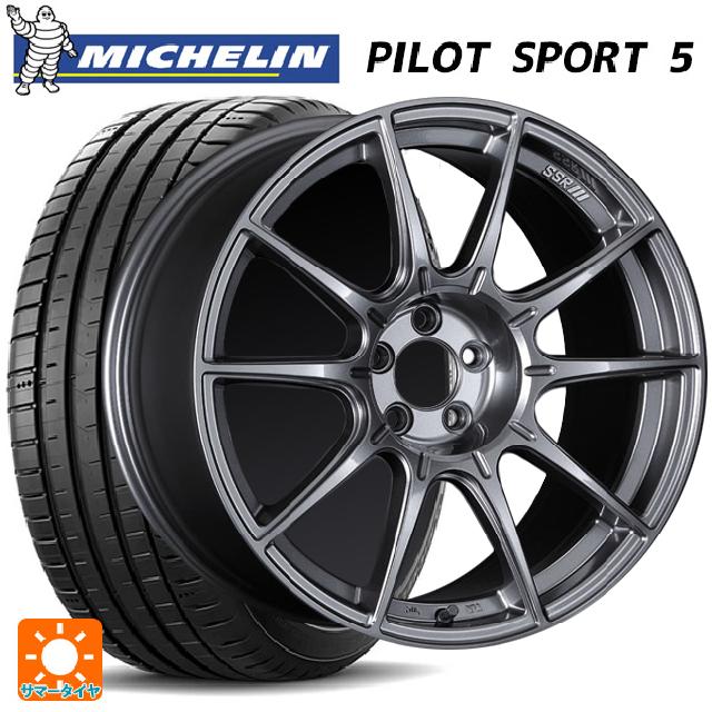 245/35R18 92Y XL ミシュラン 正規品 パイロットスポーツ5 タナベ SSR GT X01 ダークシルバー 18-8.5J 国産車用 サマータイヤホイール4本セット