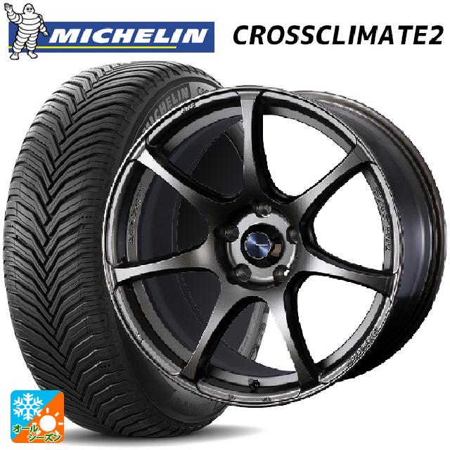 トヨタ RAV4(50系)用 225/60R18 104W XL ミシュラン クロスクライメイト2 正規品 ウェッズ ウェッズスポーツ SA75R EJ-BRONZE 新品オールシーズンタイヤホイール 4本セット
