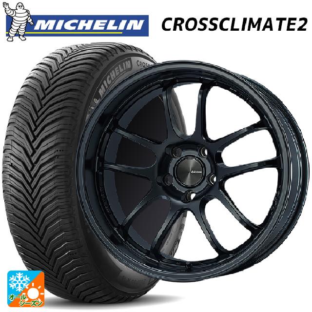 トヨタ ハリアー(80系)用 225/60R18 104W XL ミシュラン クロスクライメイト2 正規品 エンケイ パフォーマンスライン PF01 EVO マットブラック 新品オールシーズンタイヤホイール 4本セット