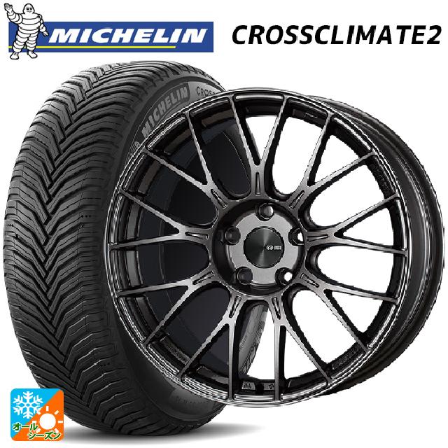2024年製 225/60R18 104W XL ミシュラン クロスクライメイト2 正規品 エンケイ パフォーマンスライン PFM1 ダークシルバー 18-7.5J 国産車用 オールシーズンタイヤホイール4本セット
