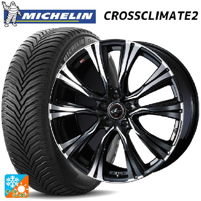 2024年製 225/60R18 104W XL ミシュラン クロスクライメイト2 正規品 ウェッズ レオニス VR PBMC 18-7J 国産車用 オールシーズンタイヤホイール4本セット