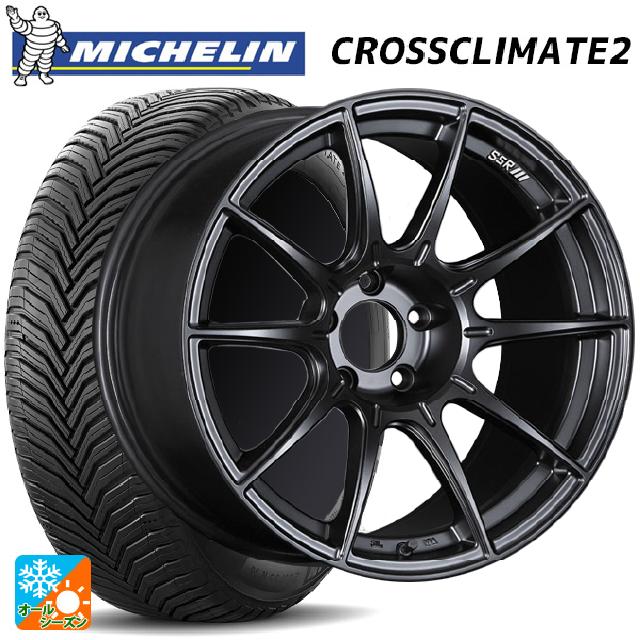スバル レガシィアウトバック(BS系)用 225/60R18 104W XL ミシュラン クロスクライメイト2 正規品 タナベ SSR GT X01 フラットブラック 新品オールシーズンタイヤホイール 4本セット