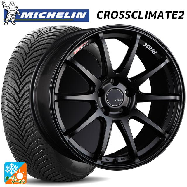 ミツビシ デリカD:5(3DA系)用 225/60R18 104W XL ミシュラン クロスクライメイト2 正規品 タナベ SSR GT V02 フラットブラック 新品オールシーズンタイヤホイール 4本セット