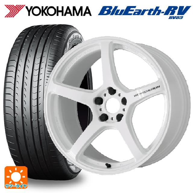スバル レヴォーグ(VN系)用 215/50R17 95V XL ヨコハマ ブルーアース RV03 ワーク エモーション T5R ICW 新品サマータイヤホイール 4本セット