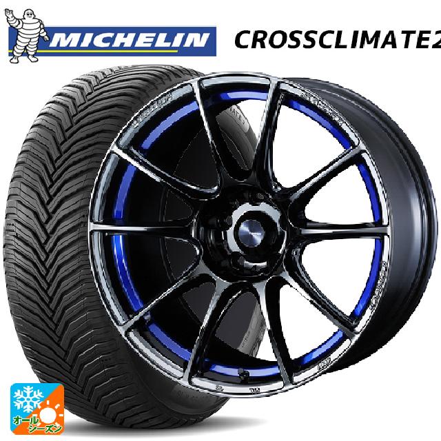 トヨタ ハリアー(80系)用 225/60R18 104W XL ミシュラン クロスクライメイト2 正規品 ウェッズ ウェッズスポーツ SA25R BLC2 新品オールシーズンタイヤホイール 4本セット