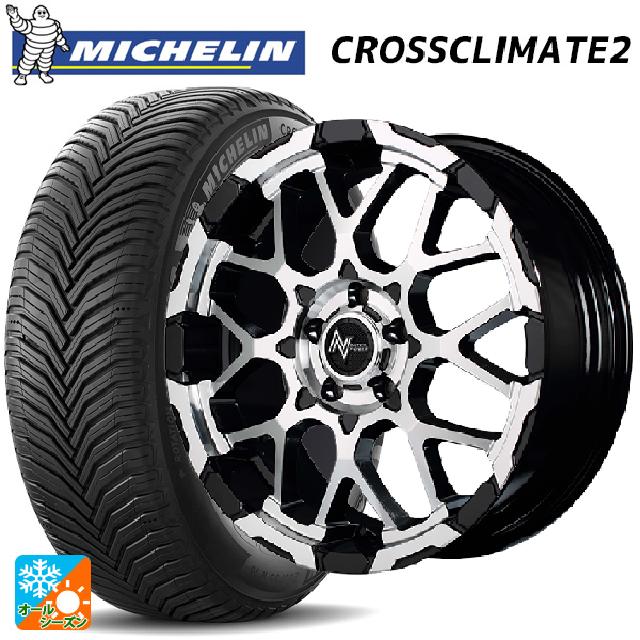 トヨタ ハリアー(80系)用 225/60R18 104W XL ミシュラン クロスクライメイト2 正規品 エムアイディー ナイトロパワー M28バレットエス ブラック/ミラーカット 新品オールシーズンタイヤホイール 4本セット