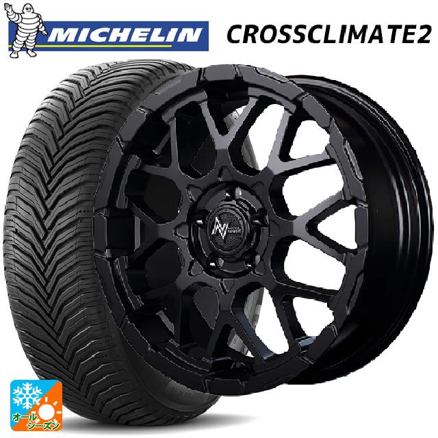225/60R18 104W XL ミシュラン クロスクライメイト2 正規品 エムアイディー ナイトロパワー M28バレットエス（訳あり） セミグロスブラック 18-7J 国産車用 オールシーズンタイヤホイール4本セット