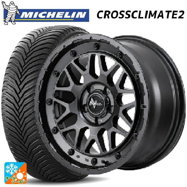 ミツビシ デリカD:5(3DA系)用 225/60R18 104W XL ミシュラン クロスクライメイト2 正規品 エムアイディー ナイトロパワー M29 スティンガー バレルブラック 新品オールシーズンタイヤホイール 4本セット