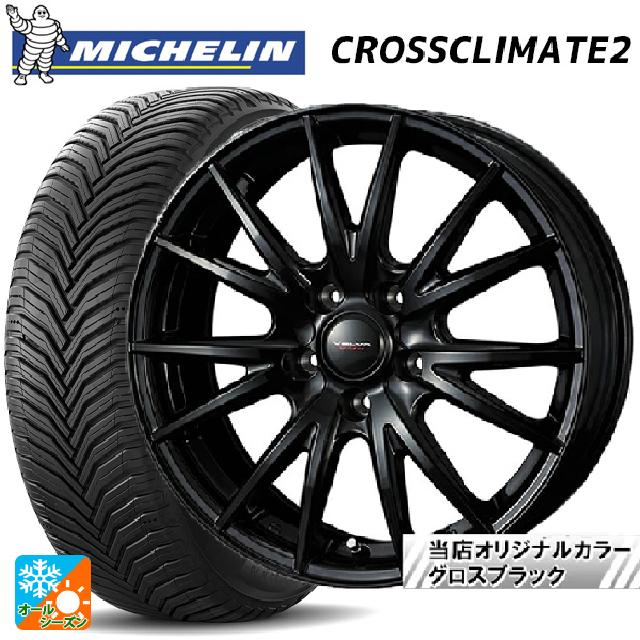トヨタ ヴェルファイア(40系)用 225/55R19 99V ミシュラン クロスクライメイト2 SUV 正規品 # ウェッズ ヴェルバ スポルト2 # グロスブラック 新品オールシーズンタイヤホイール 4本セット