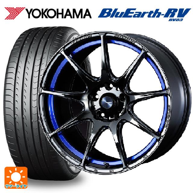 スバル レヴォーグ(VN系)用 225/45R18 95W XL ヨコハマ ブルーアース RV03 # ウェッズ ウェッズスポーツ SA99R BLC2 新品サマータイヤホイール 4本セット