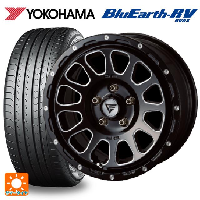 215/55R17 94V ヨコハマ ブルーアース RV03 # エクシズルライン デルタフォース オーバル ブラックマシニング 17-7J 国産車用 サマータイヤホイール4本セット|タイヤホイール専門店コニシタイヤ