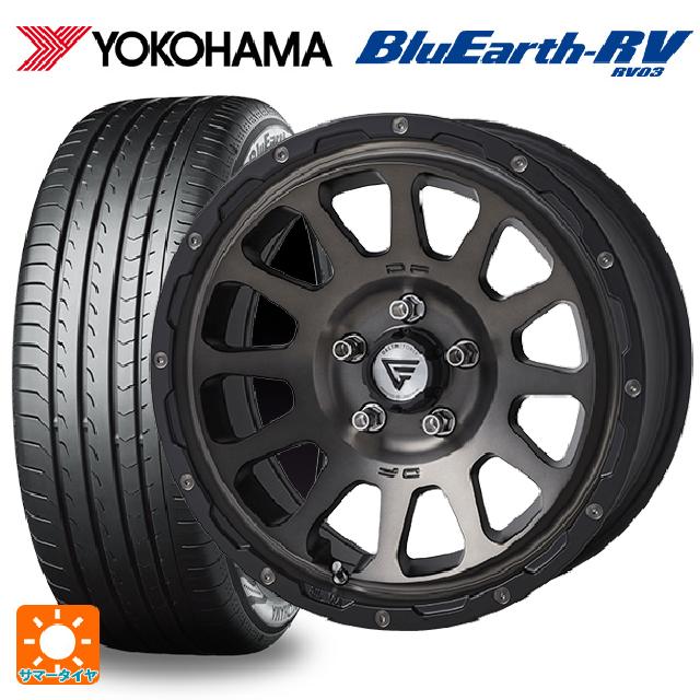 トヨタ ノア(90系)用 205/60R16 96H XL ヨコハマ ブルーアース RV03 # エクシズルライン デルタフォース オーバル マットスモークポリッシュ 新品サマータイヤホイール 4本セット