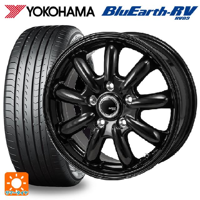 トヨタ カローラ スポーツ(210系)用 195/65R15 91H ヨコハマ ブルーアース RV03 # ジャパン三陽 ザック JP209 グロスブラック 新品サマータイヤホイール 4本セット