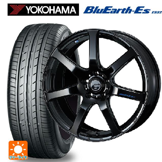 ホンダ ステップワゴン(RP6~8)用 225/40R18 92W ヨコハマ ブルーアースEs ES32 ウェッズ レオニス ナヴィア07 PBK 新品サマータイヤホイール 4本セット