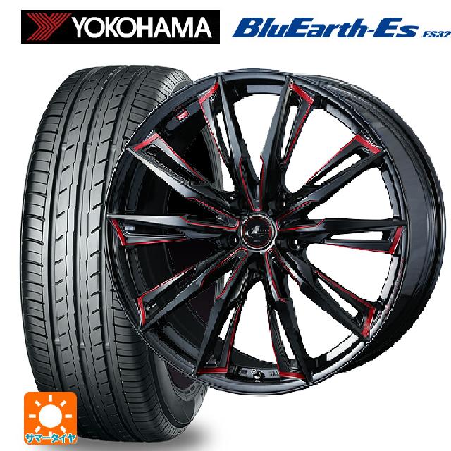 225/45R17 94V ヨコハマ ブルーアースEs ES32 # ウェッズ レオニス GX BK/SC(RED) 17-7J 国産車用 サマータイヤホイール4本セット｜タイヤホイール専門店コニシタイヤ