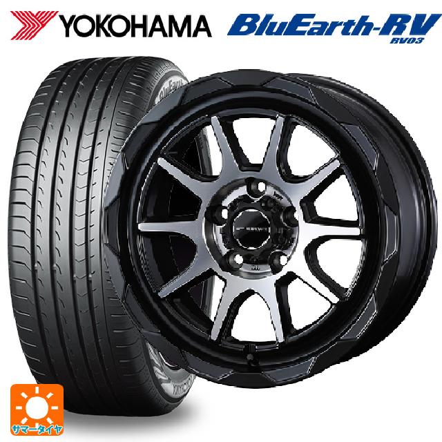 215/50R17 95V XL ヨコハマ ブルーアース RV03 ウェッズ マッドヴァンス06 マットブラックポリッシュ 17-7J 国産車用 サマータイヤホイール4本セット