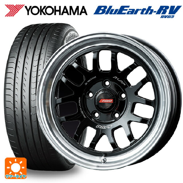 215/45R17 91W XL ヨコハマ ブルーアース RV03 レイズ A LAP(エーラップ) 07X BD 17-7J 国産車用 サマータイヤホイール4本セット