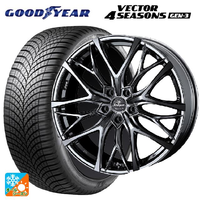 トヨタ ヴェルファイア(30系)用 245/40R19 98Y XL グッドイヤー ベクター4シーズンズ ジェン3 ウェッズ クレンツェ ウィーバル 100 エボ SBCポリッシュ 新品オールシーズンタイヤホイール 4本セット