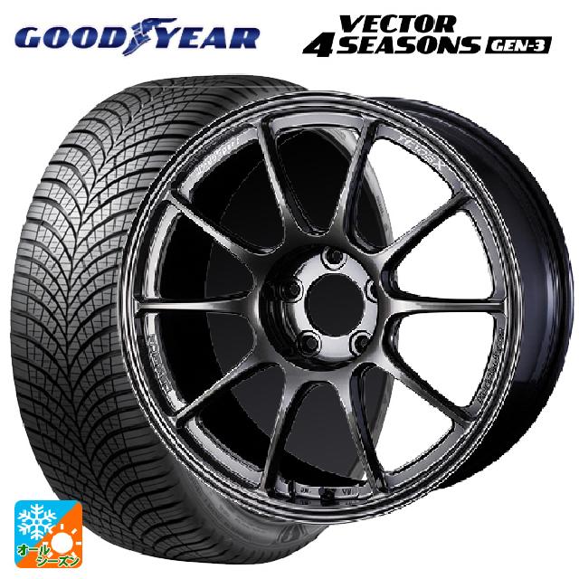225/45R18 95W XL グッドイヤー ベクター4シーズンズ ジェン3 ウェッズ ウェッズスポーツ TC105X フォージド EJ-TITAN 18-8.5J 国産車用 オールシーズンタイヤホイール4本セット