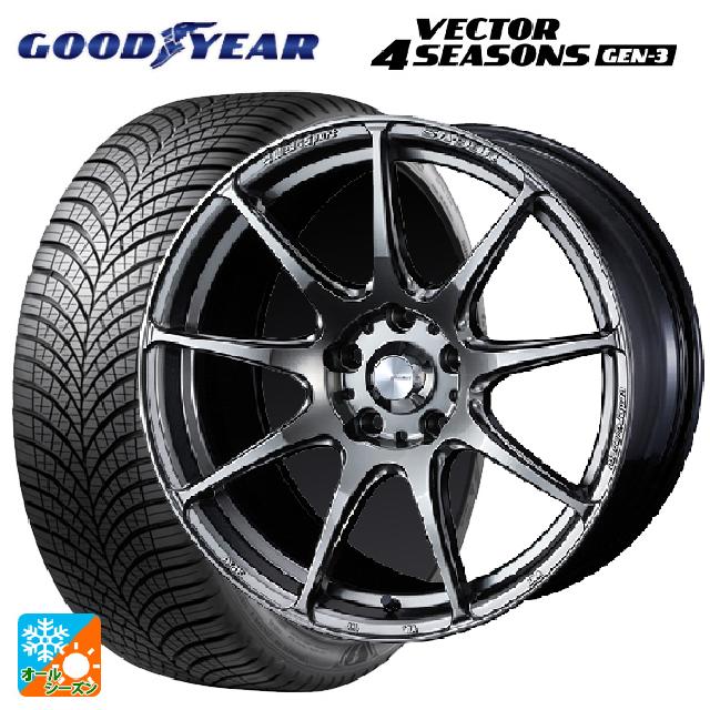 225/55R17 101Y XL グッドイヤー ベクター4シーズンズ ジェン3 ウェッズ ウェッズスポーツ SA99R PSB 17-7J 国産車用 オールシーズンタイヤホイール4本セット