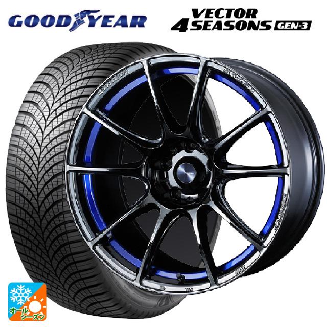 スバル レヴォーグ(VN系)用 225/45R18 95W XL グッドイヤー ベクター4シーズンズ ジェン3 ウェッズ ウェッズスポーツ SA25R BLC2 新品オールシーズンタイヤホイール 4本セット|タイヤホイール専門店コニシタイヤ