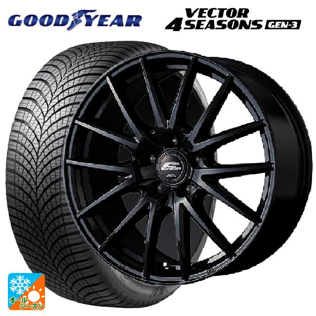 245/45R18 100Y XL グッドイヤー ベクター4シーズンズ ジェン3 エムアイディー MIDホイール SQ27 メタリックブラック 18-8J 国産車用 オールシーズンタイヤホイール4本セット｜タイヤホイール専門店コニシタイヤ
