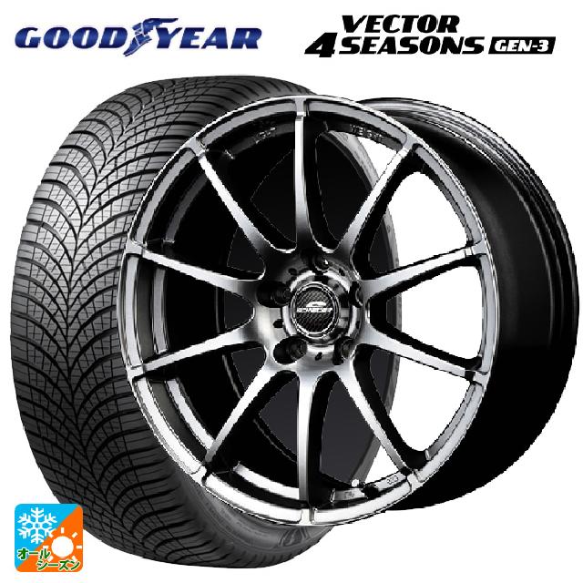 225/45R18 95W XL グッドイヤー ベクター4シーズンズ ジェン3 エムアイディー MIDホイール スタッグ メタリックグレー 18-7J 国産車用 オールシーズンタイヤホイール4本セット