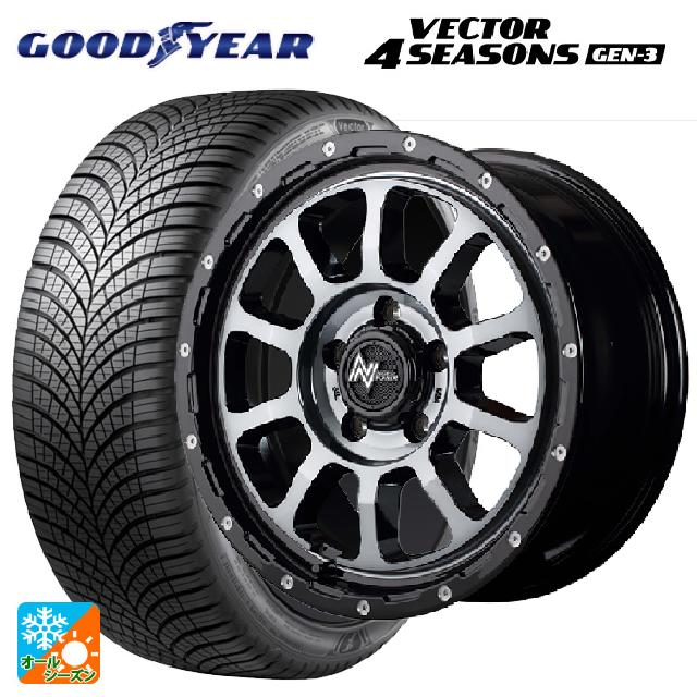 205/60R16 96V XL グッドイヤー ベクター4シーズンズ ジェン3 エムアイディー ナイトロパワー M10パーシングS ブラック／ＤＣ＋マシニング／ブラッククリア 16-7J 国産車用 オールシーズンタイヤホイール4本セット