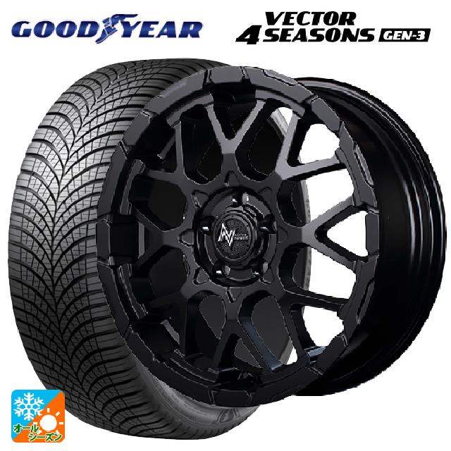 215/45R18 93Y XL グッドイヤー ベクター4シーズンズ ジェン3 エムアイディー ナイトロパワー M28バレットエス(訳あり) セミグロスブラック 18-7J 国産車用 オールシーズンタイヤホイール4本セット|タイヤホイール専門店コニシタイヤ