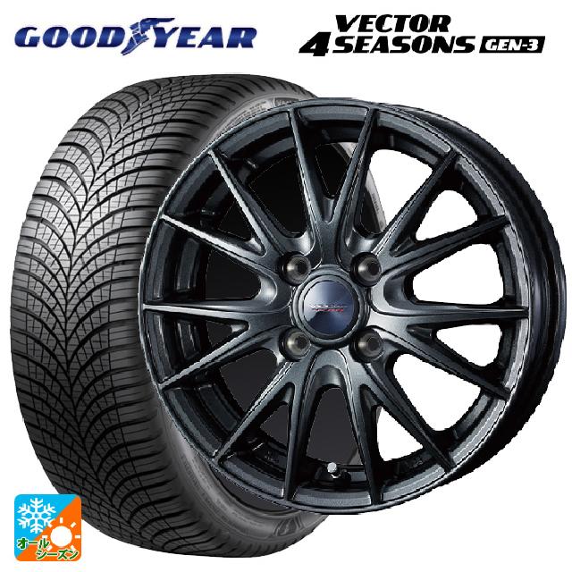 185/65R15 92V XL グッドイヤー ベクター4シーズンズ ジェン3 ウェッズ ヴェルバ スポルト2 ディープメタル2 15-5.5J 国産車用 オールシーズンタイヤホイール4本セット|タイヤホイール専門店コニシタイヤ