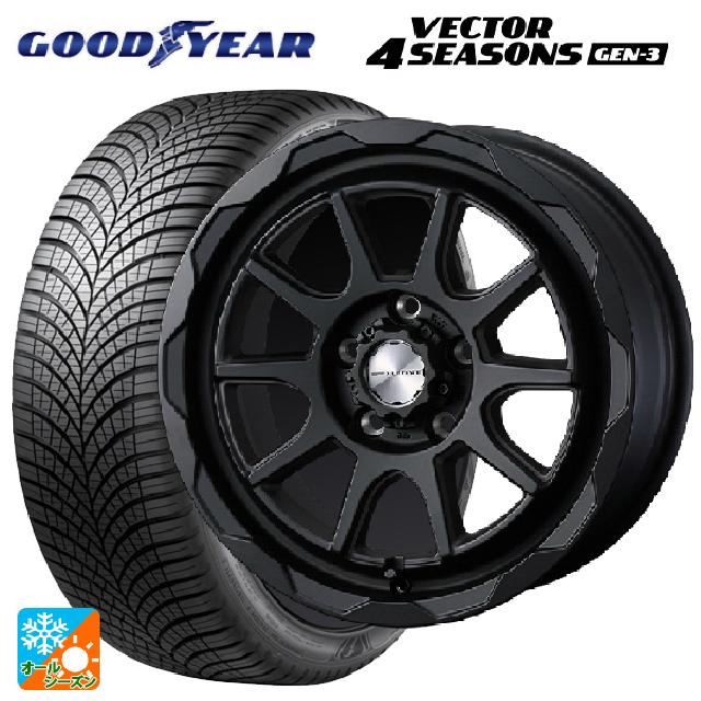195/60R16 93V XL グッドイヤー ベクター4シーズンズ ジェン3 ウェッズ マッドヴァンス06 フルマットブラック 16-7J 国産車用 オールシーズンタイヤホイール4本セット