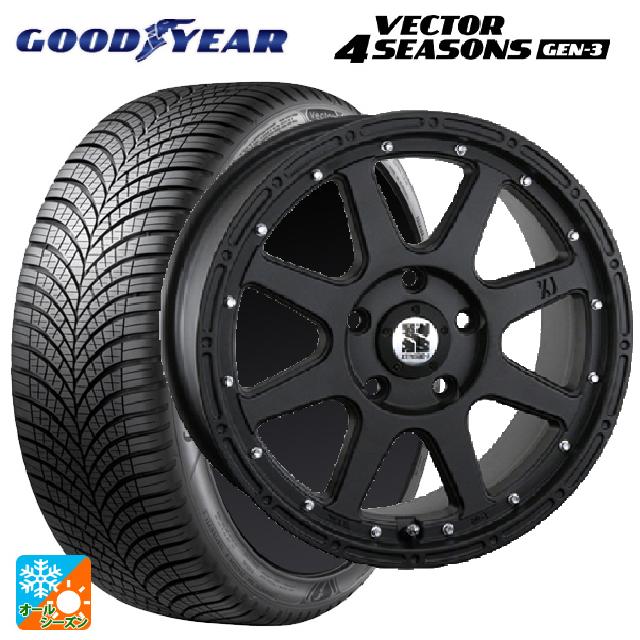 195/60R16 93V XL グッドイヤー ベクター4シーズンズ ジェン3 エムエルジェイ エクストリームJ Flat Black 16-7J 国産車用 オールシーズンタイヤホイール4本セット