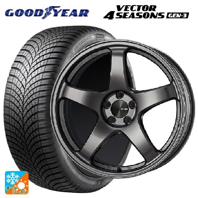 スバル フォレスター(SL系)用 225/55R18 102W XL グッドイヤー ベクター4シーズンズ ジェン3 エンケイ パフォーマンスライン PF05 DS 新品オールシーズンタイヤホイール 4本セット