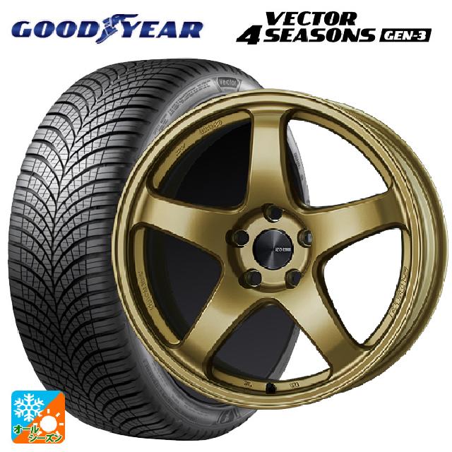スバル フォレスター(SL系)用 225/55R18 102W XL グッドイヤー ベクター4シーズンズ ジェン3 エンケイ パフォーマンスライン PF05 GO 新品オールシーズンタイヤホイール 4本セット