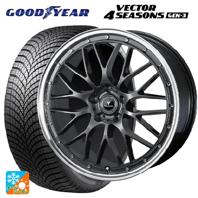 2024年製 245/40R18 97W XL グッドイヤー ベクター4シーズンズ ジェン3 ウェッズ ノヴァリス アセットエムワン ガンメタ/リムポリッシュ 18-8J 国産車用 オールシーズンタイヤホイール4本セット