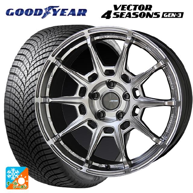 トヨタ GRカローラ(4BA-GZEA14H)用 235/40R18 95W XL グッドイヤー ベクター4シーズンズ ジェン3 共豊 ガレルナ レフィーノ made by エンケイ # HS 新品オールシーズンタイヤホイール 4本セット