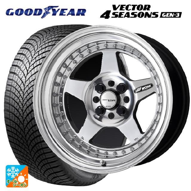 185/65R15 92V XL グッドイヤー ベクター4シーズンズ ジェン3 ワーク マイスター CR01 PP 15-5.5J 国産車用 オールシーズンタイヤホイール4本セット