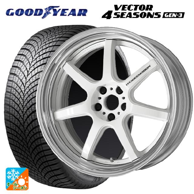 245/40R19 98Y XL グッドイヤー ベクター4シーズンズ ジェン3 ワーク エモーション T7R 2P WHT 19-8.5J 国産車用 オールシーズンタイヤホイール4本セット