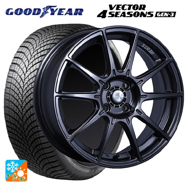 185/60R15 88V XL グッドイヤー ベクター4シーズンズ ジェン3 タナベ SSR GT X01 R スペック ダークガンメタ 15-6J 国産車用 オールシーズンタイヤホイール4本セット